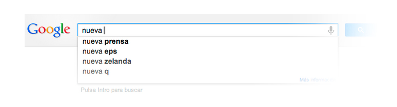 Google Suggest hizo que aparecieran sugerencias cuando introducíamos un término de búsqueda